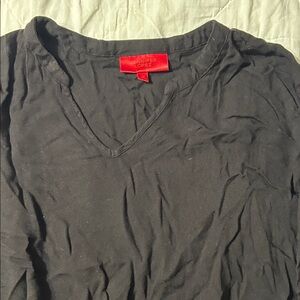 Jennifer Lopez Black V-Neck Shirt